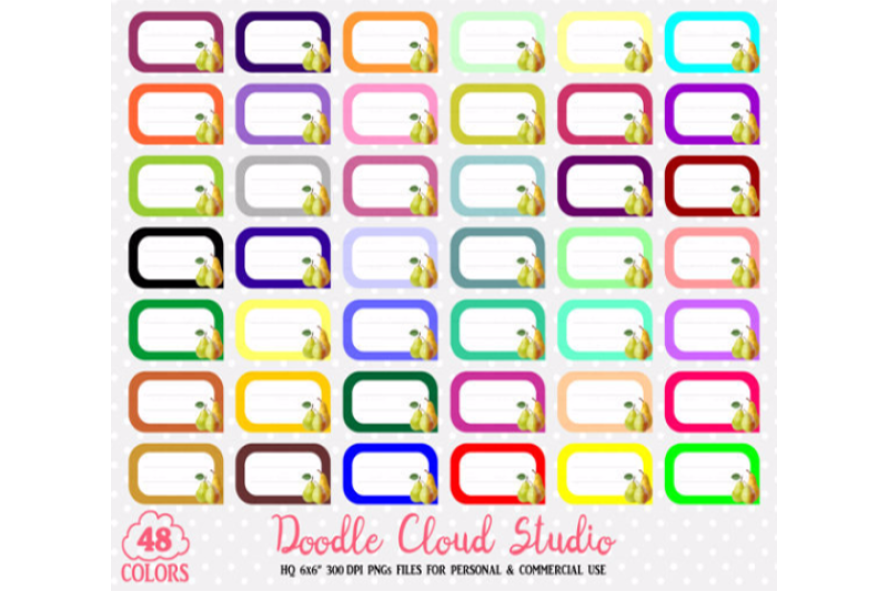 48-colorful-pear-labels-clipart-fruit-pears-labels-stickers-icons