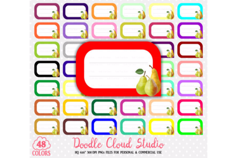 48-colorful-pear-labels-clipart-fruit-pears-labels-stickers-icons