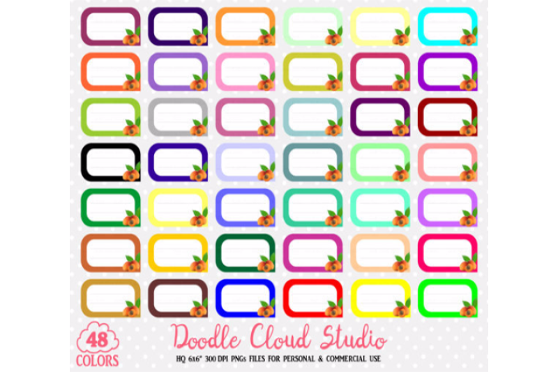 48-colorful-peach-labels-clipart-fruit-apricot-labels-stickers-icons
