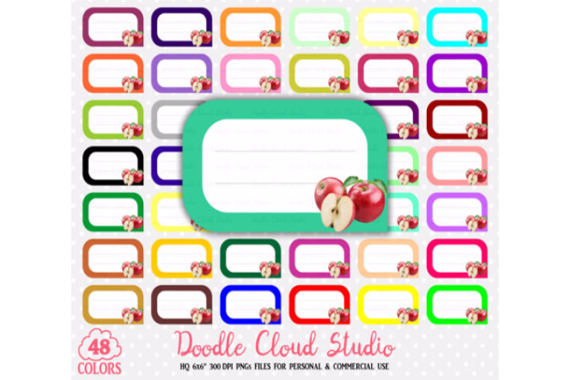 48-colorful-apple-labels-clipart-fruit-apples-labels-stickers-icons