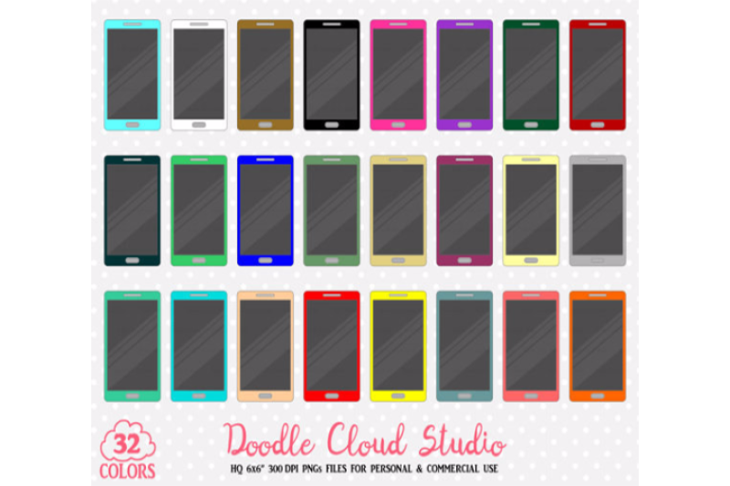 32-colorful-smartphone-clipart-mobile-cell-phone-cute-rainbow-stickers