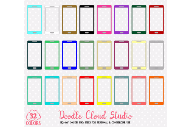 32-colorful-cellphone-clipart-mobile-telephone-stickers-cell-phones