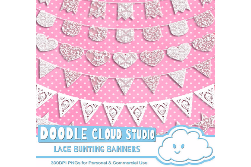 18-white-lace-burlap-bunting-banners-cliparts-multiple-lace-flags