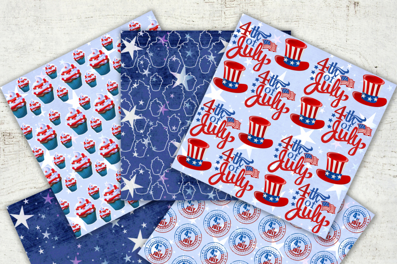 4th-of-jully-digital-paper-usa-independence-day-fourth-july-red-blue