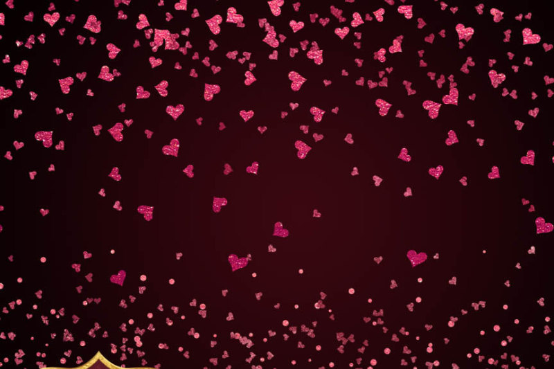 burgundy-hearts-confetti