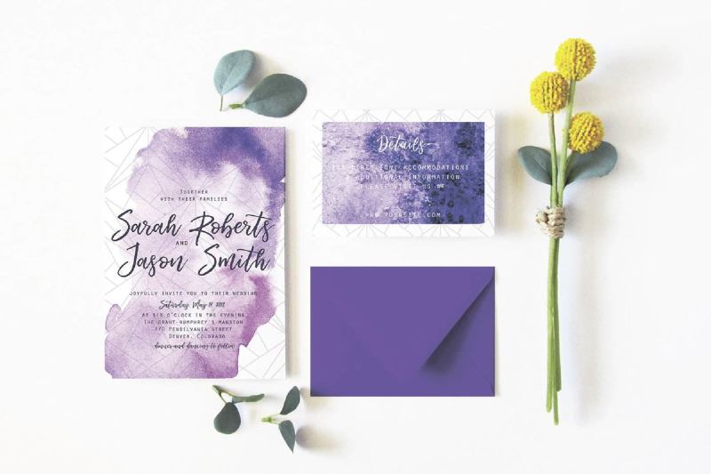 ultra-violet-wedding-suit-invitation