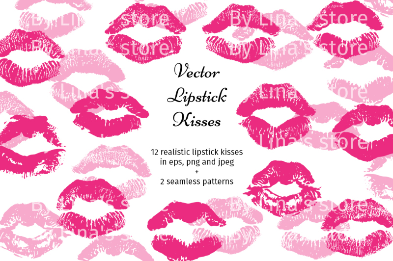 vector-lipstick-kisses