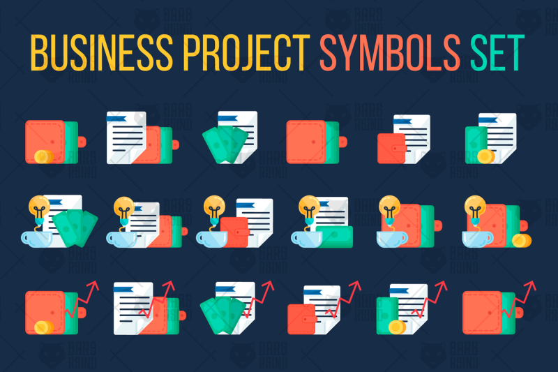 business-project-symbols-set