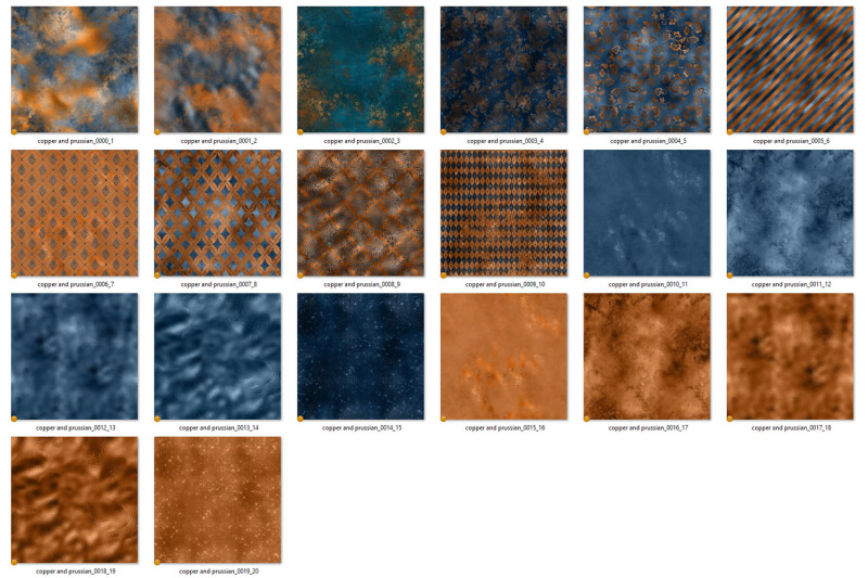 copper-and-prussian-textures