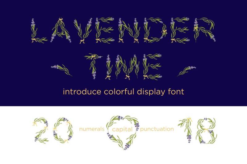 lavender-time-multicolor-font