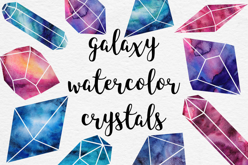 watercolor-crystals-collection