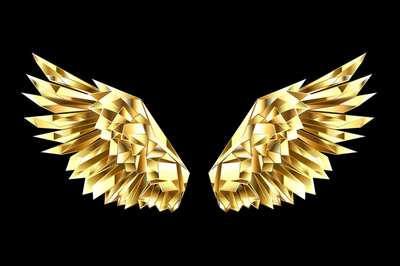 gold-polygonal-wings