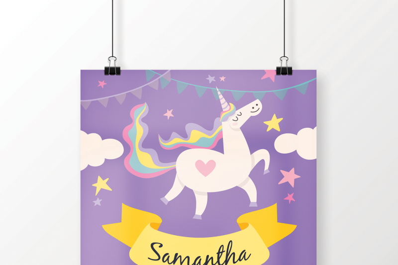 Unicorn Birthday Party Invitation By Knickknacks Co Thehungryjpeg Com