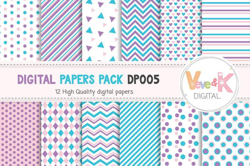 purple-and-teal-digital-paper-pack-geometric-patterns