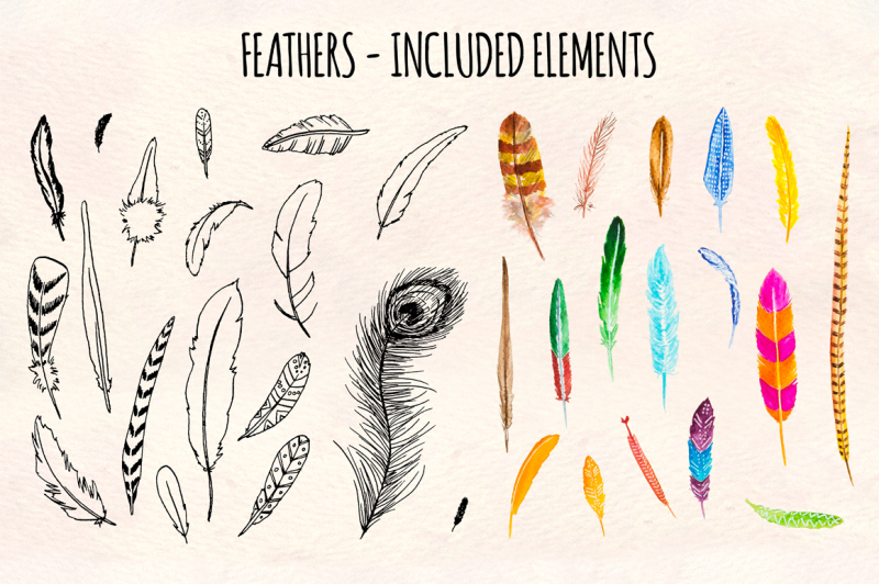 feathers-ink-watercolor-graphics-kit