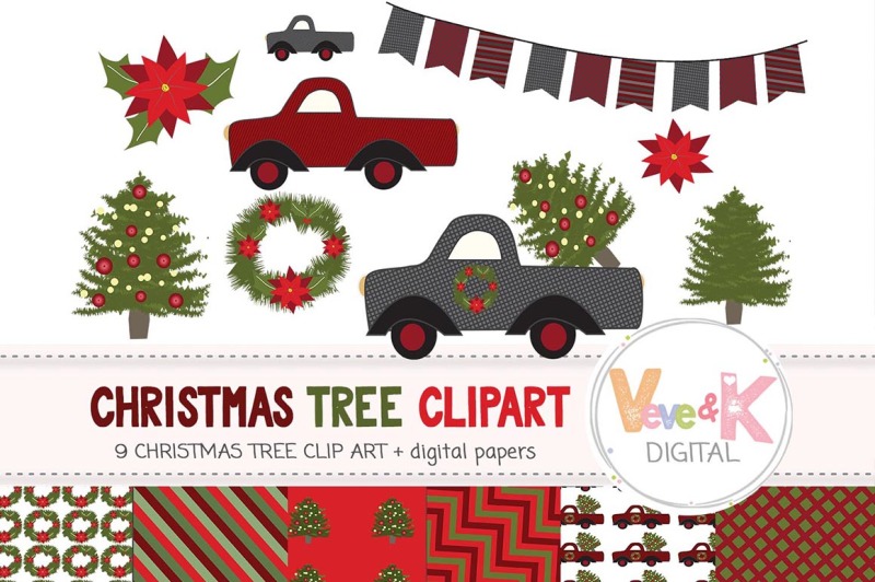 christmas-tree-clipart-christmas-digital-papers