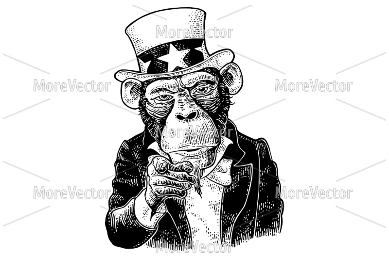 monkey-uncle-sam-with-pointing-finger-at-viewer-engraving