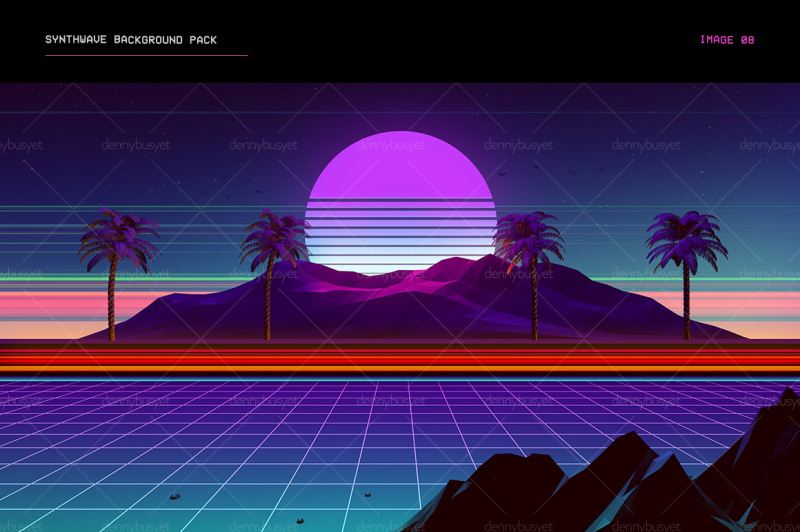synthwave-retrowave-background-pack