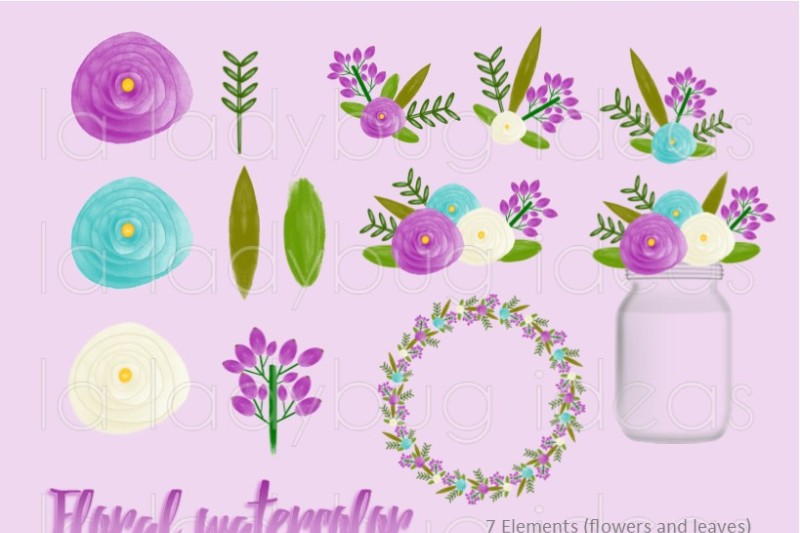floral-watercolor-clip-art-purple-and-turquoise