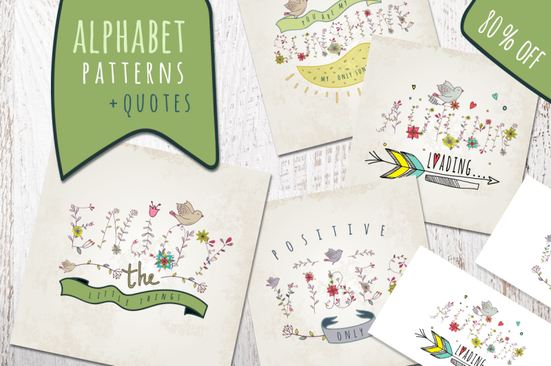 floral-and-birds-alphabet-patterns