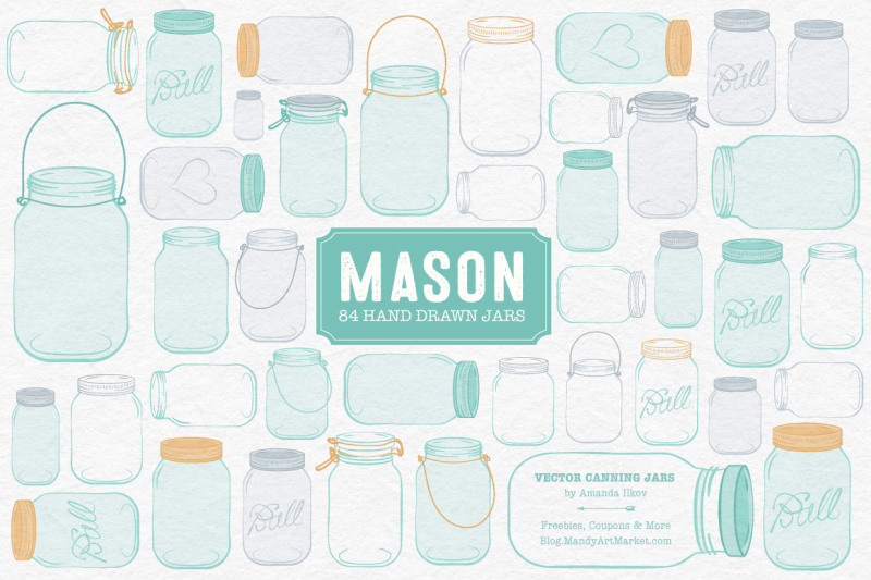 vector-mason-jars-clipart-in-aqua