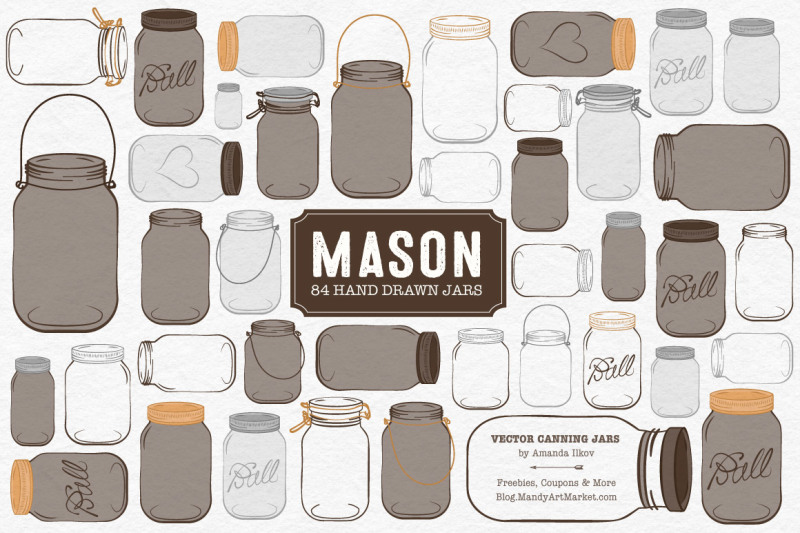 vector-mason-jars-clipart-in-chocolate