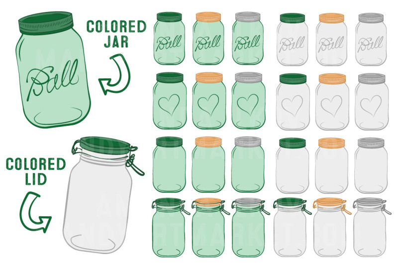 vector-mason-jars-clipart-in-emerald