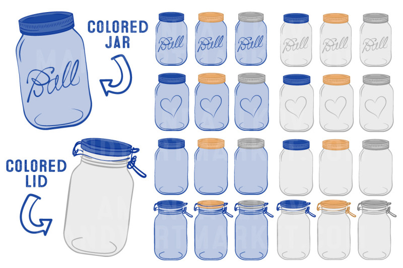 vector-mason-jars-clipart-in-royal-blue