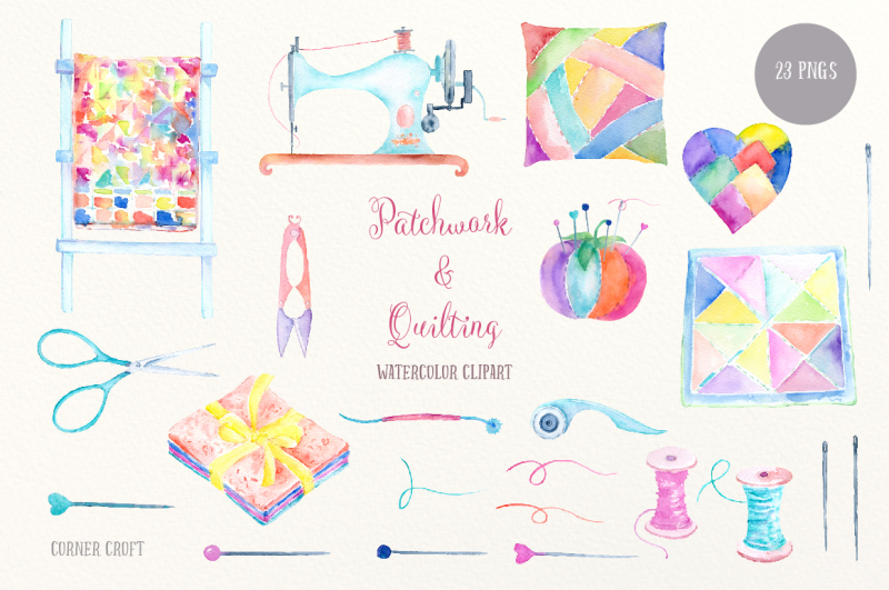 watercolor-clip-art-patchwork-and-quilting