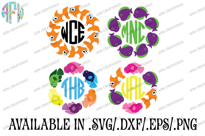 tropical-fish-monograms-svg-dxf-eps-cut-file