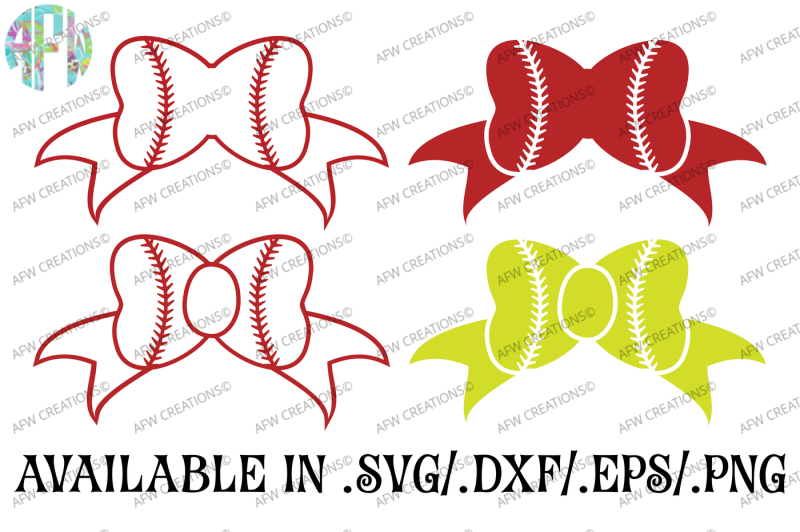 baseball-softball-bows-svg-dxf-eps-cut-files