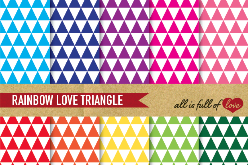 rainbow-paper-pack-triangles-backgrounds