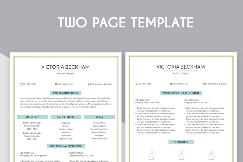 resume-template-victoria-beckham