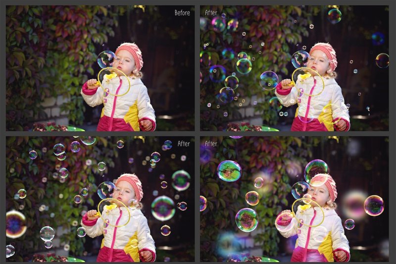 100-bubbles-overlays