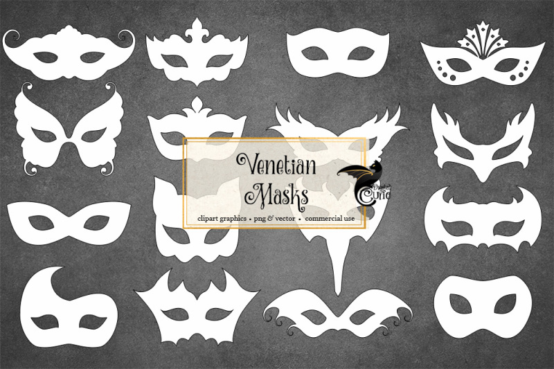 venetian-mask-silhouettes-vector-clipart