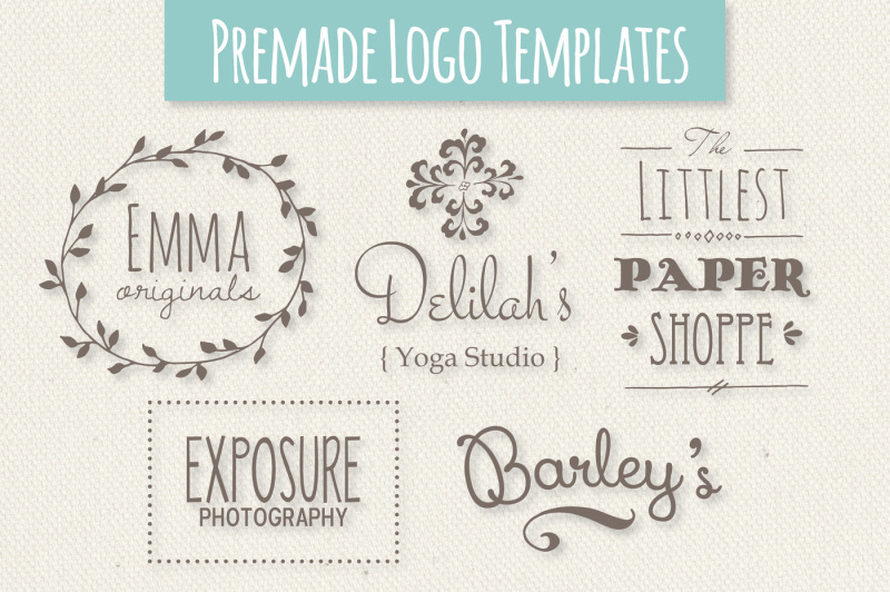 cute-premade-logo-templates-set-1