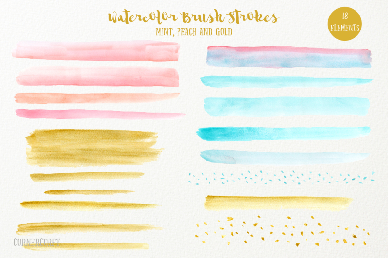 watercolor-brush-stroke-mint-peach-and-gold