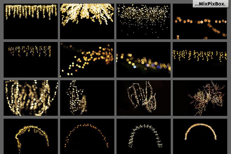 100-golden-lights-overlays