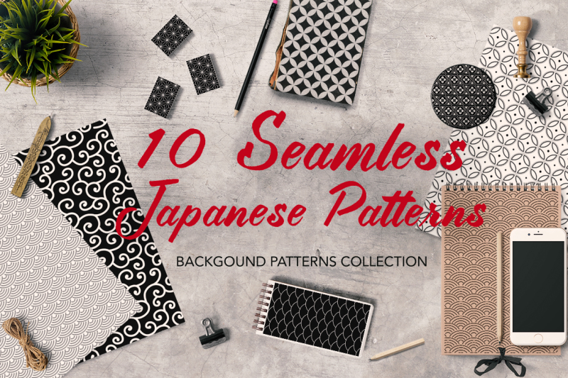 black-and-white-digital-papers-japanese-patterns-pack