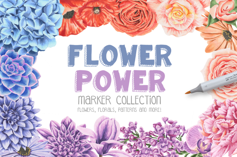 flower-power-marker-collection