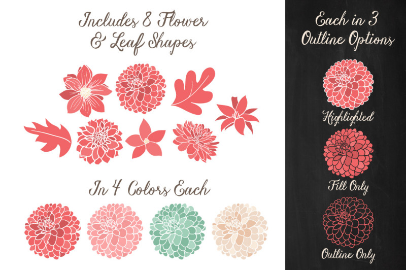 lucy-floral-dahlias-clipart-in-mint-and-coral