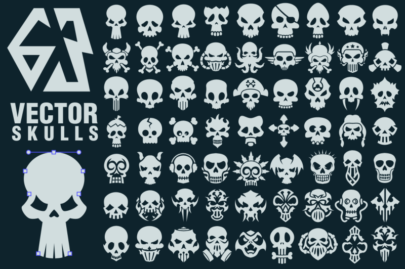 63-vector-skulls-collection