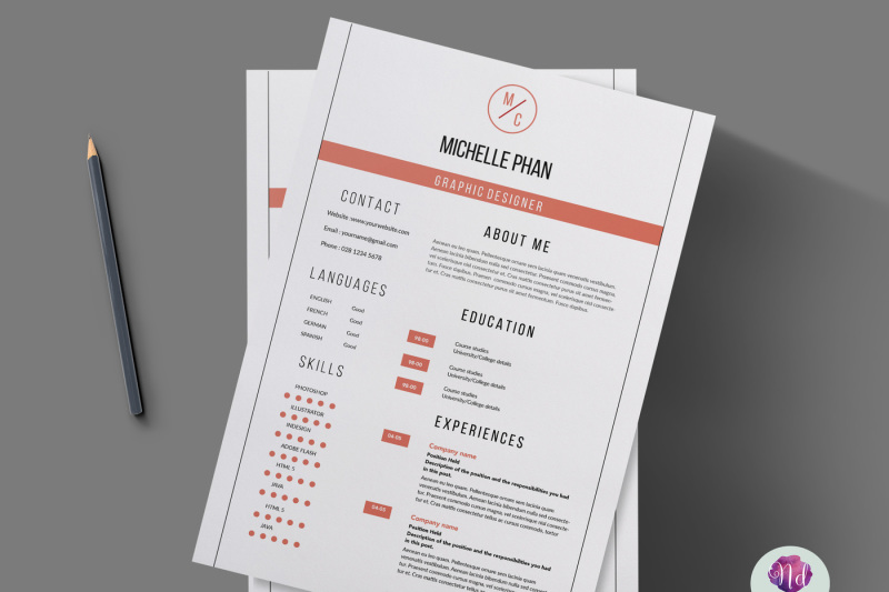 2-page-resume-template-clean-design