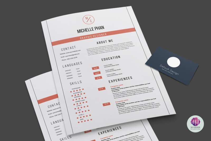2-page-resume-template-clean-design