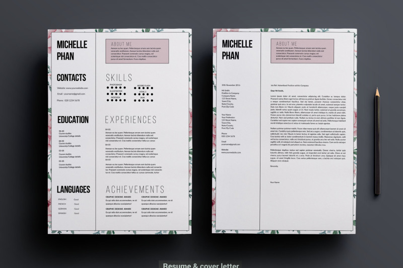 floral-1-page-cv-template