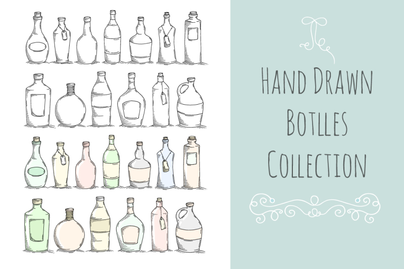 set-of-doodle-bottles