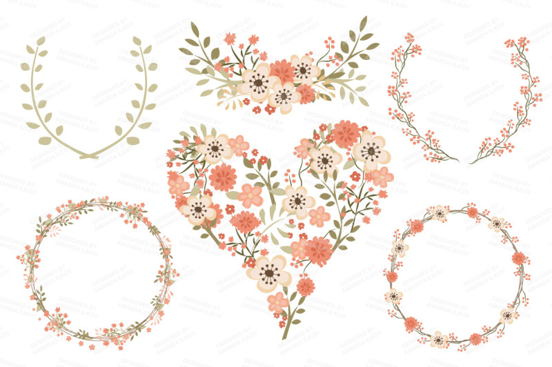 clara-vintage-floral-wedding-heart-clipart-in-antique-peach