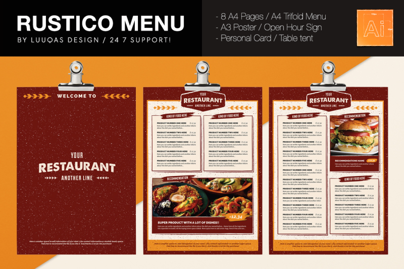 rustico-menu-illustrator-template