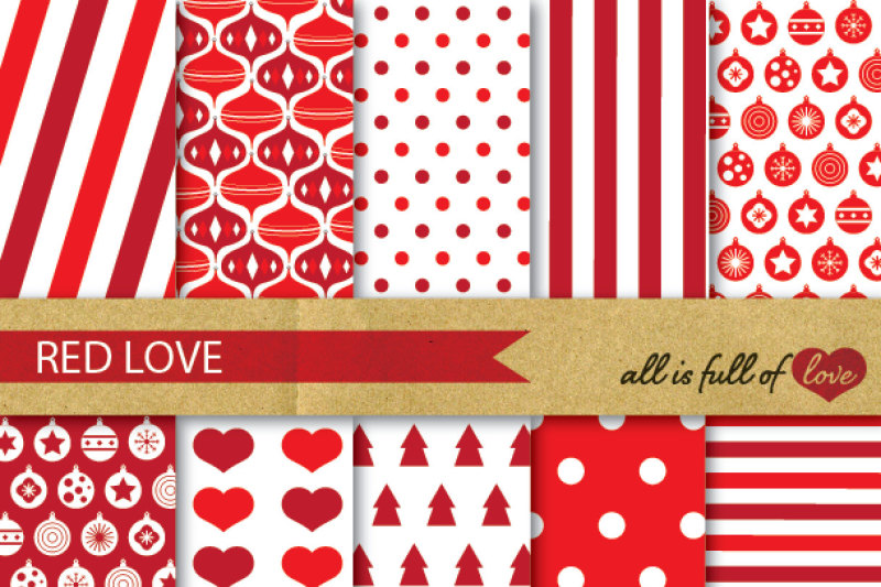 red-xmas-backgrounds-red-christmas-digital-paper-pack
