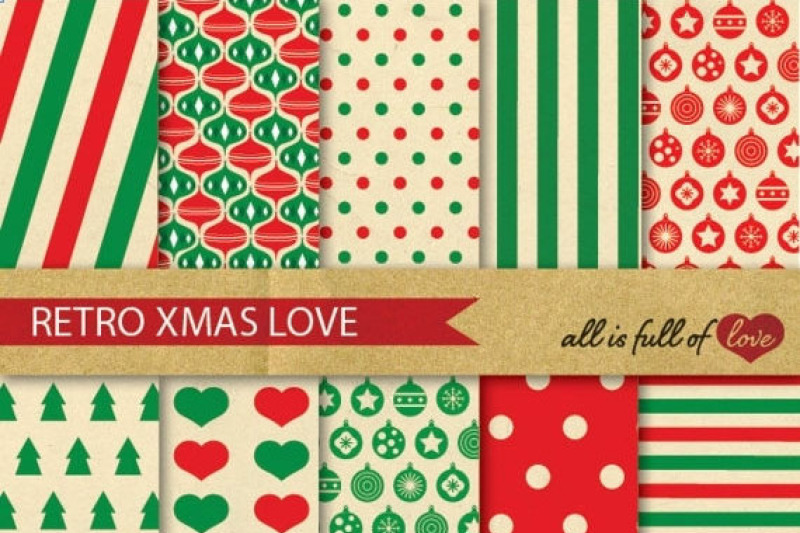vintage-christmas-backgrounds-red-green-xmas-digital-paper-pack-retro